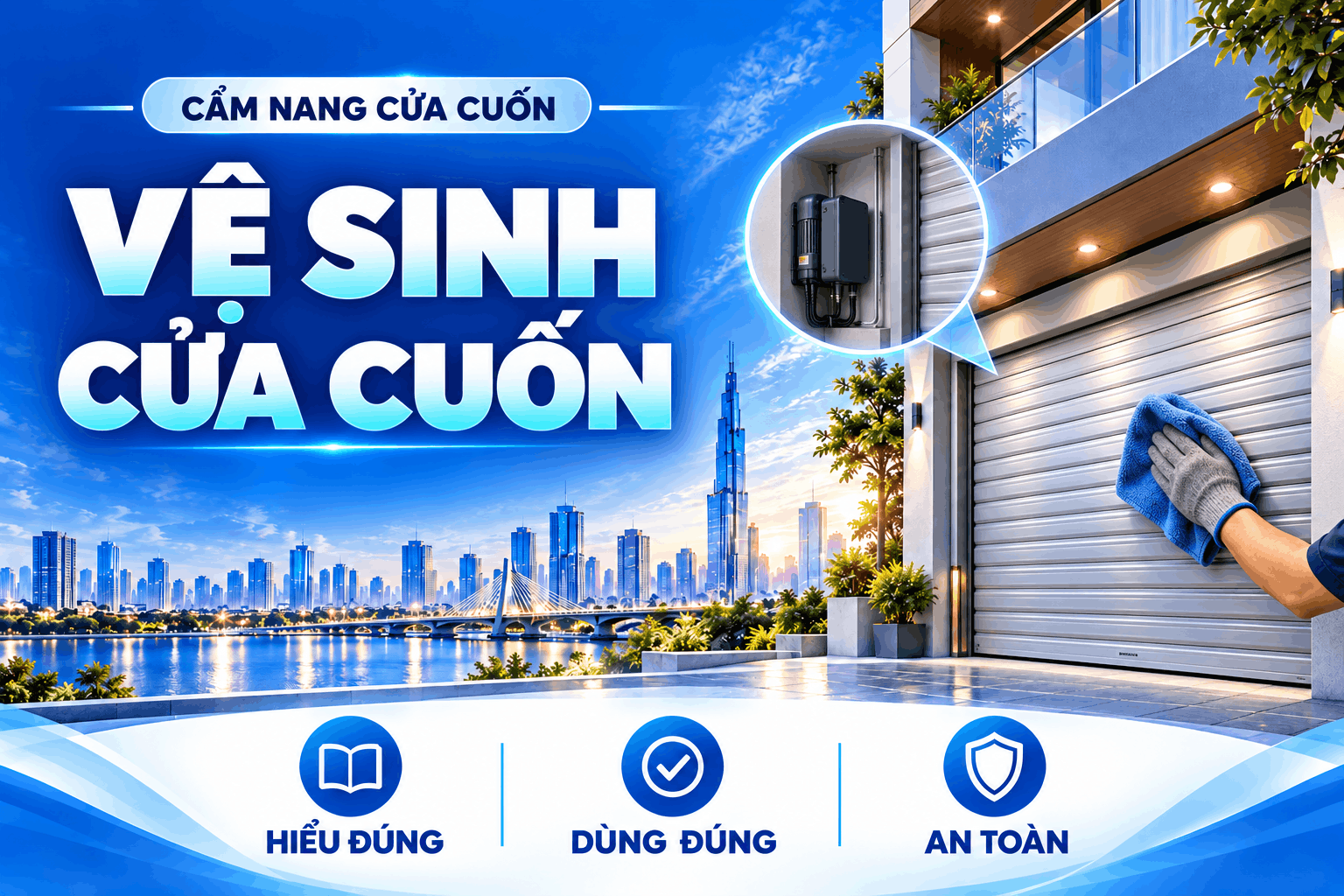 vệ sinh cửa cuốn