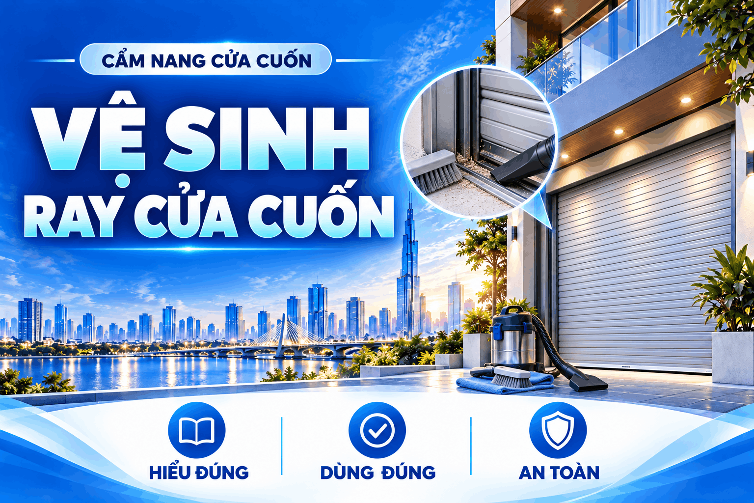 vệ sinh ray cửa cuốn