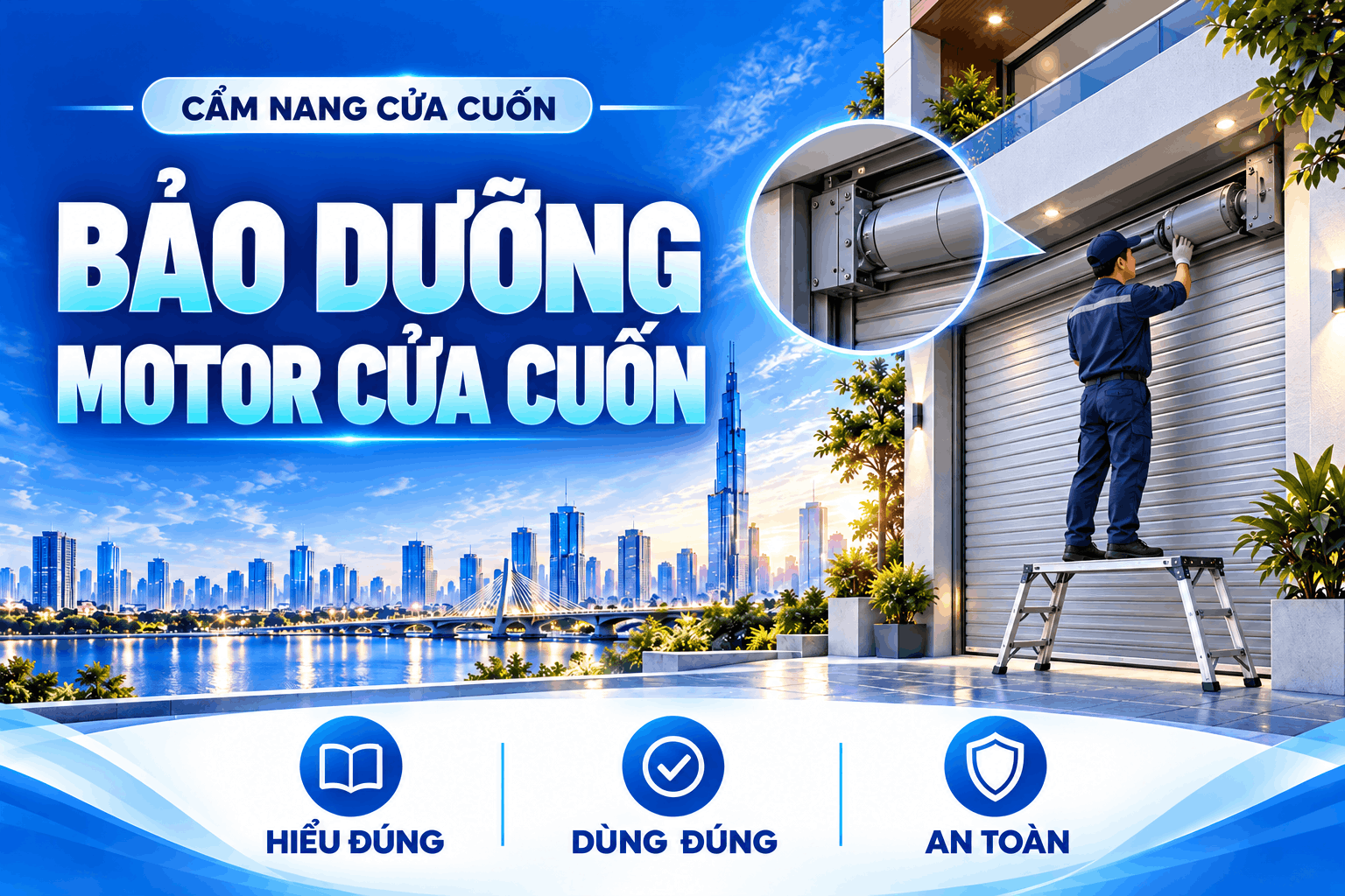 bảo dưỡng motor cửa cuốn