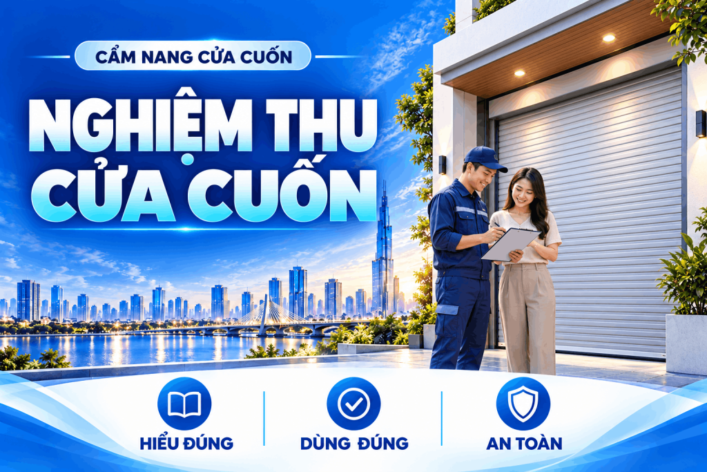 Minh họa nghiệm thu cửa cuốn