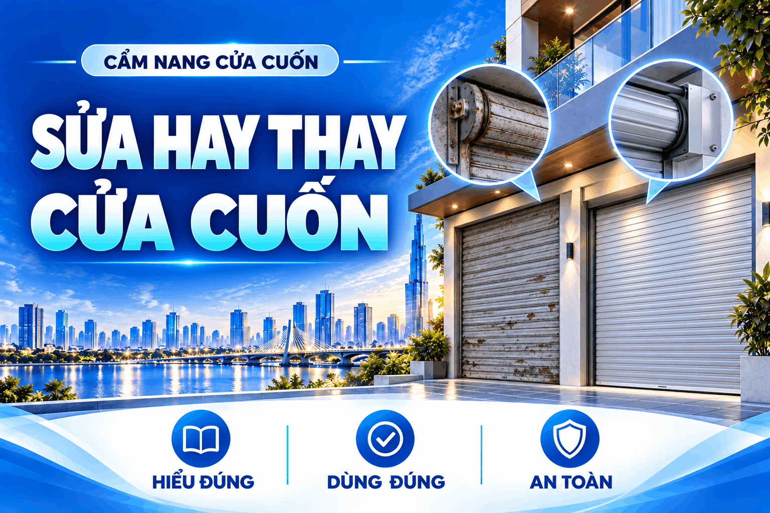 sửa hay thay cửa cuốn