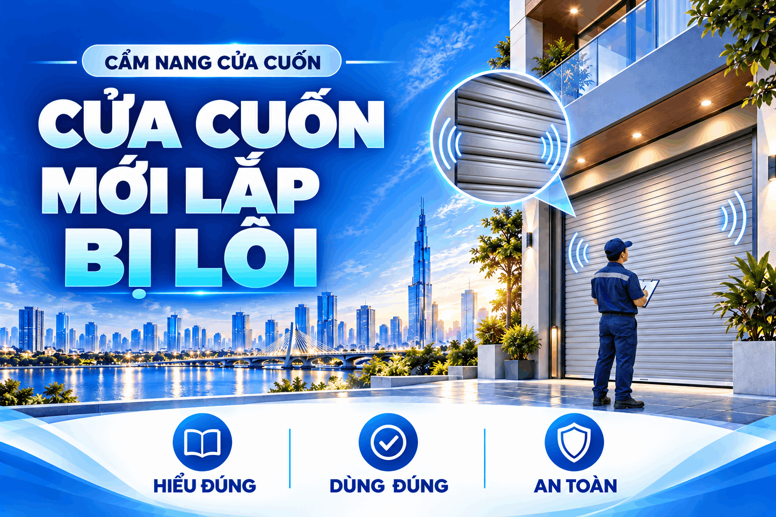 cửa cuốn mới lắp bị lỗi
