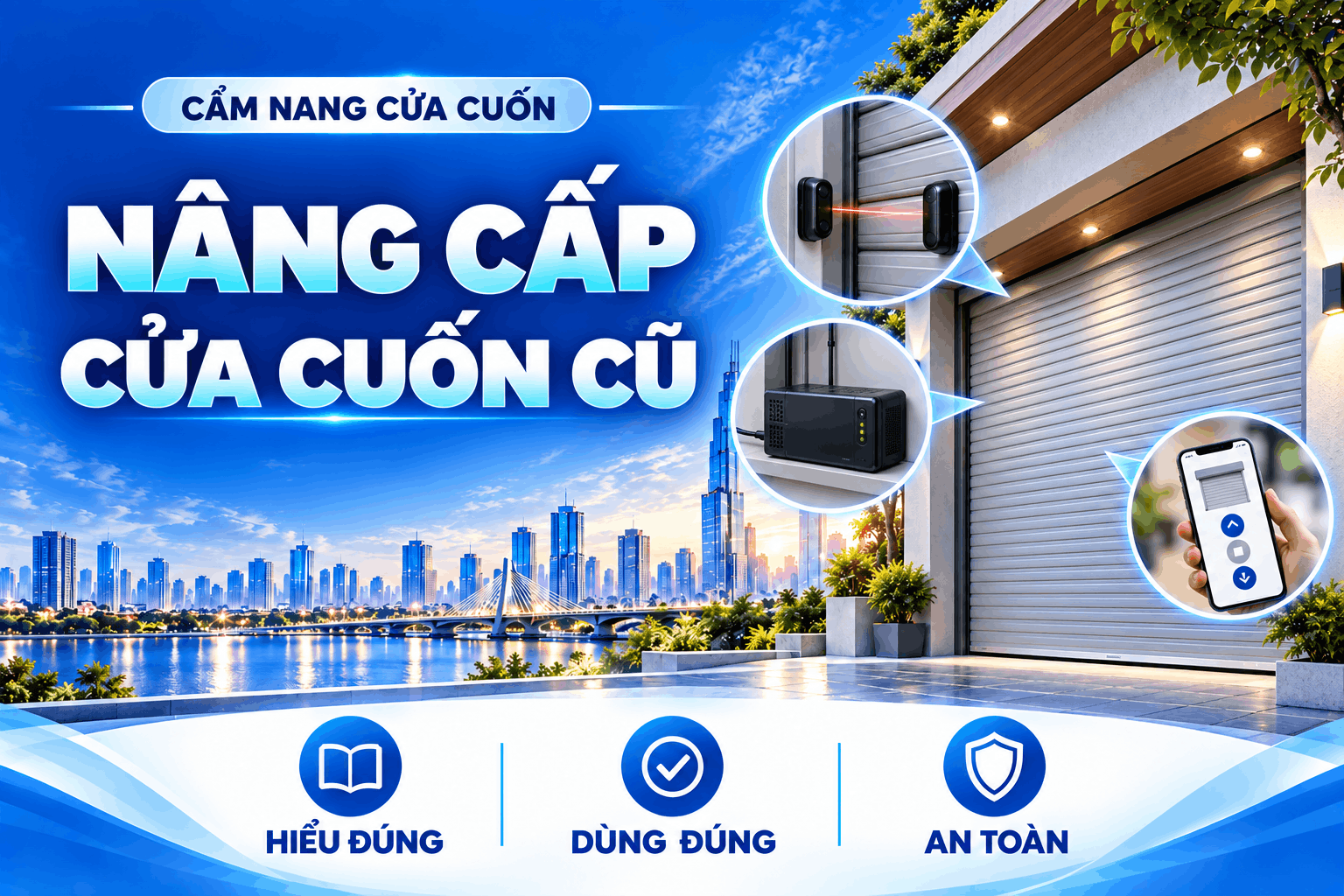 nâng cấp cửa cuốn cũ