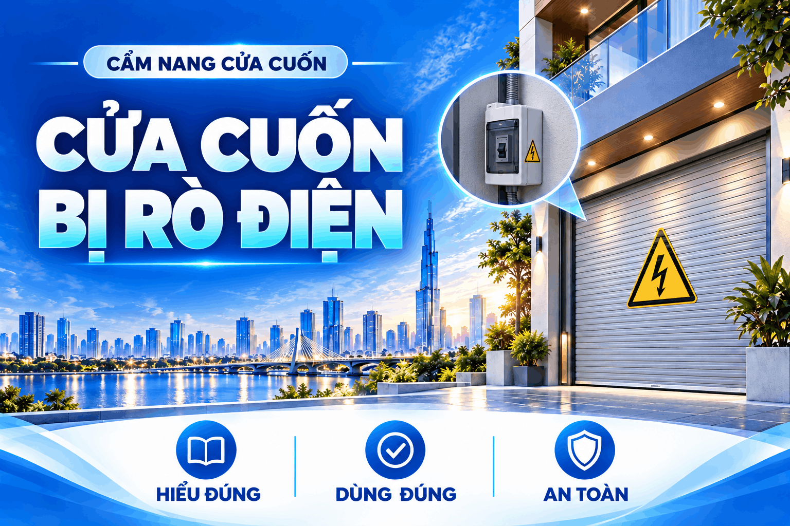 cửa cuốn bị rò điện