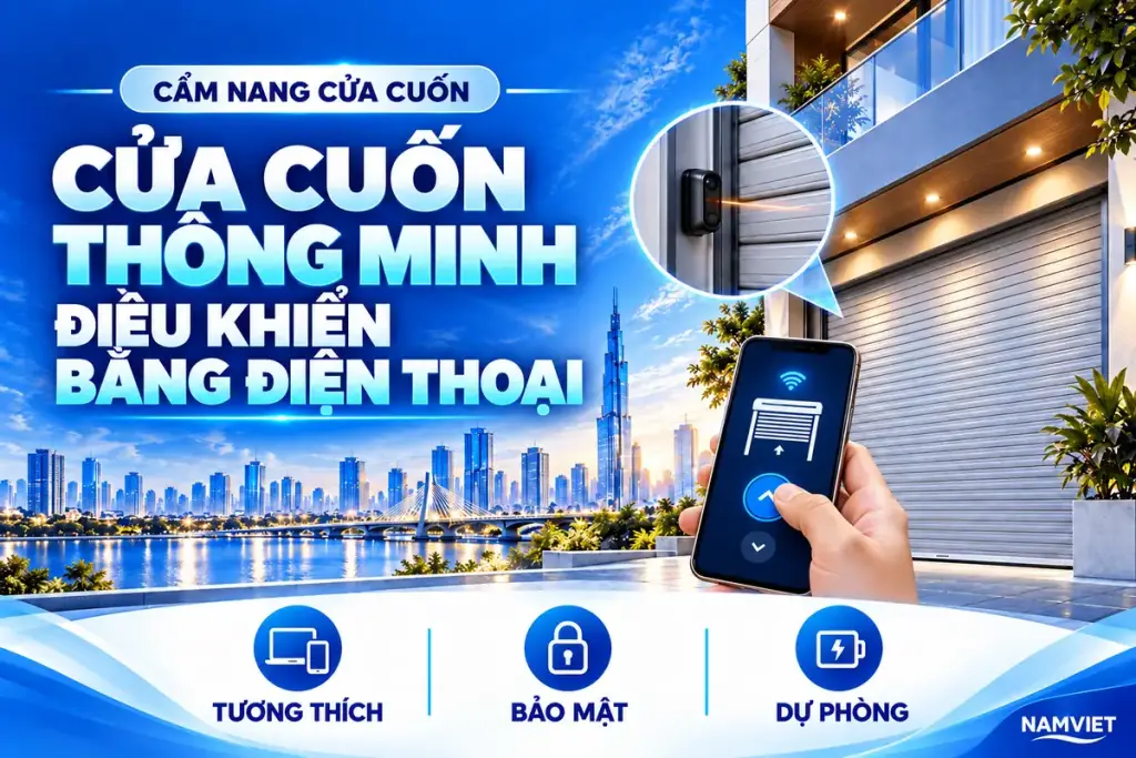 CỬA CUỐN THÔNG MINH – ĐIỀU KHIỂN – BẰNG ĐIỆN THOẠI