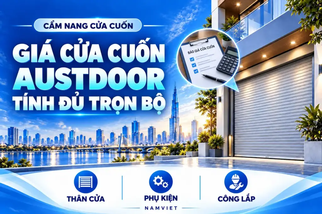 GIÁ CỬA CUỐN – AUSTDOOR – TÍNH ĐỦ TRỌN BỘ