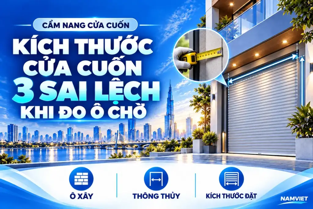 KÍCH THƯỚC CỬA CUỐN – 3 SAI LỆCH – KHI ĐO Ô CHỜ