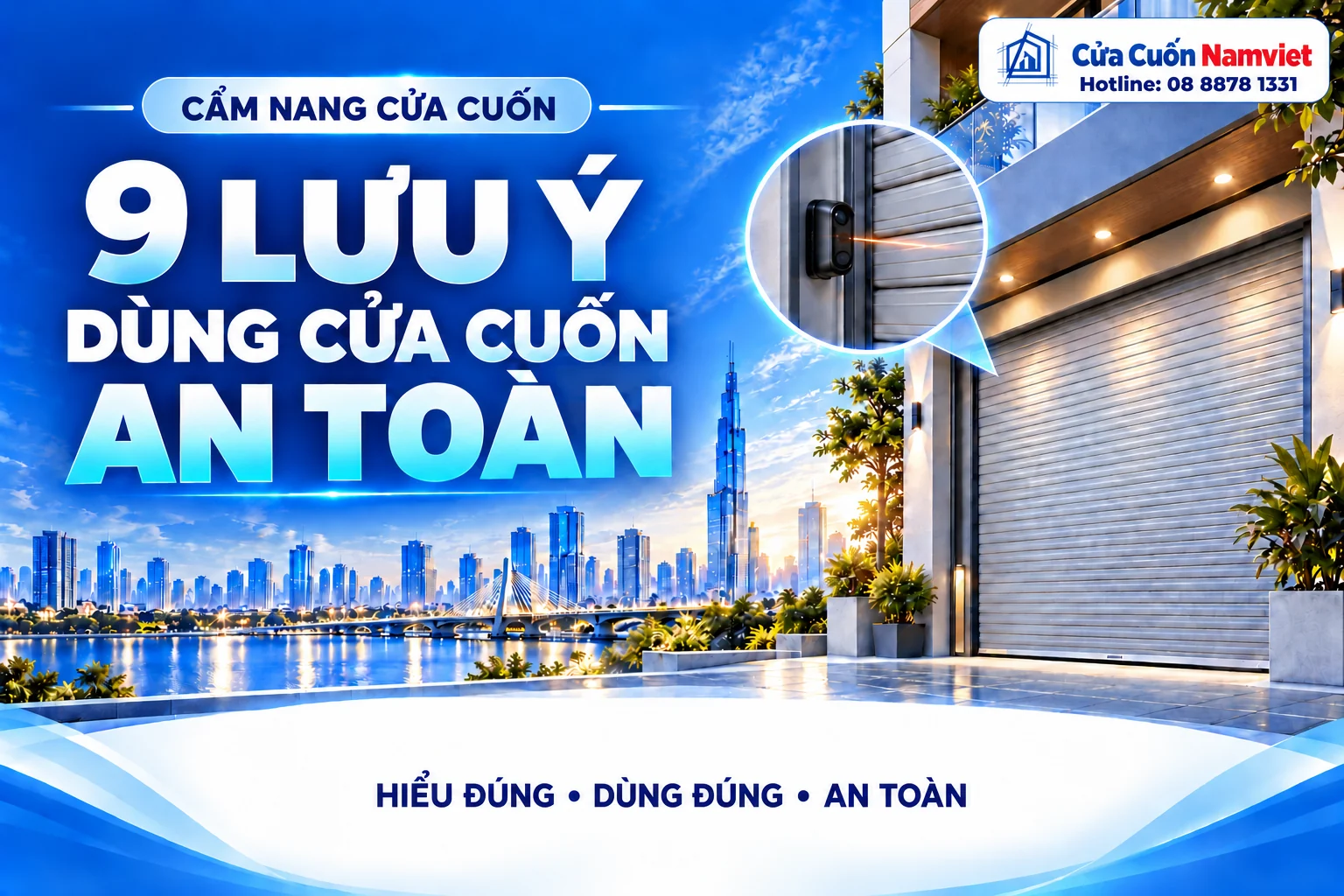 sử dụng cửa cuốn an toàn