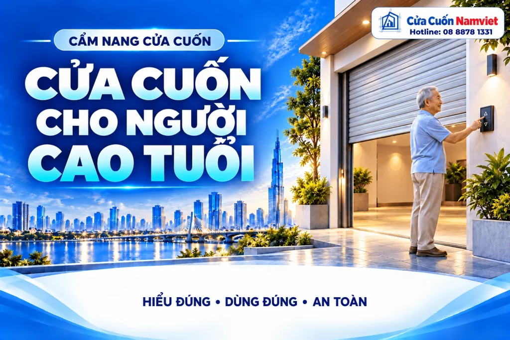 Minh họa cửa cuốn cho người cao tuổi – Cửa Cuốn Namviet