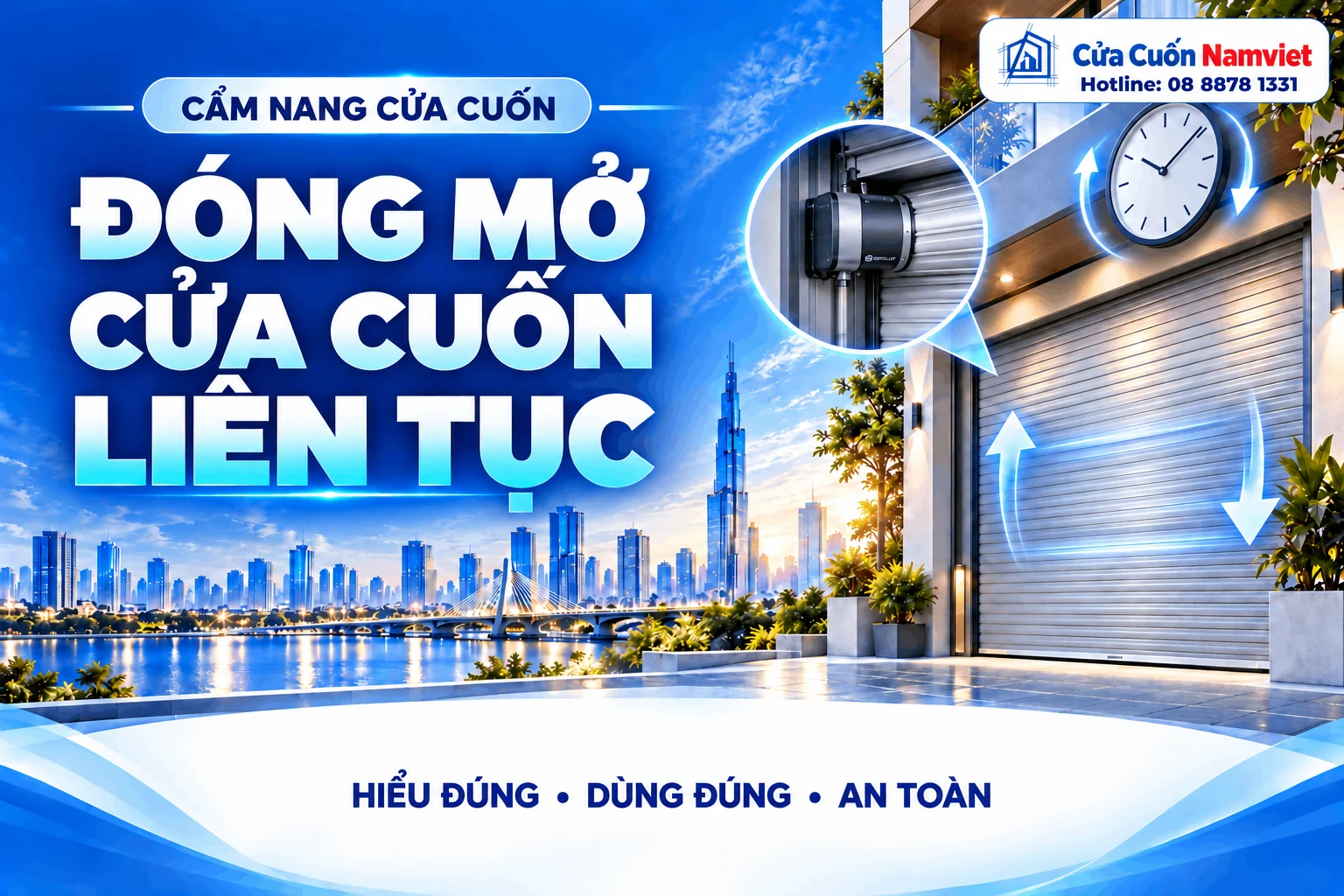 đóng mở cửa cuốn liên tục