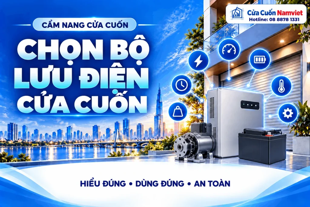 Minh họa chọn bộ lưu điện cửa cuốn – Cửa Cuốn Namviet