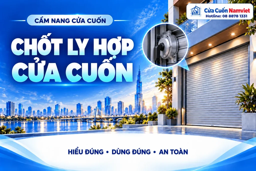 Minh họa chốt ly hợp cửa cuốn – Cửa Cuốn Namviet