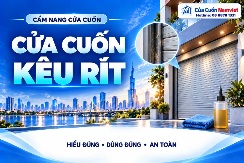 Minh họa cửa cuốn kêu rít – Cửa Cuốn Namviet