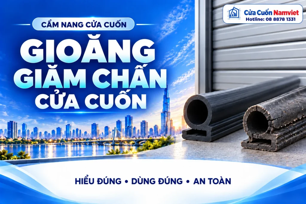 Minh họa gioăng giảm chấn cửa cuốn – Cửa Cuốn Namviet