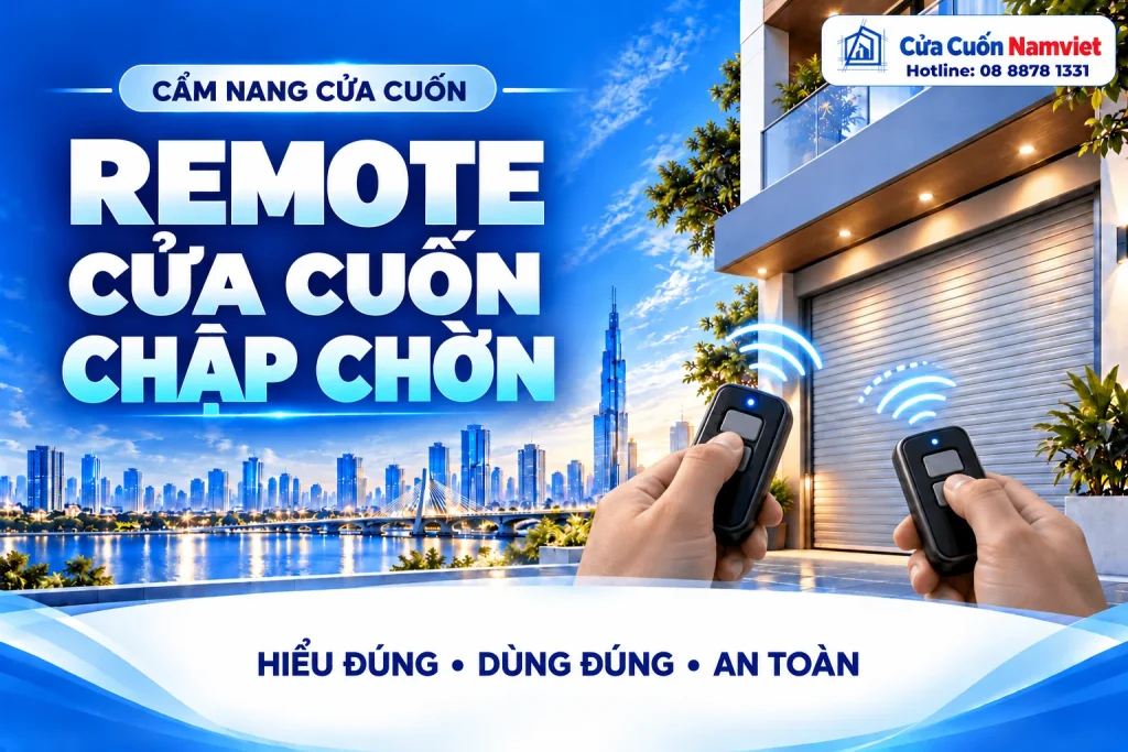 Minh họa remote cửa cuốn chập chờn – Cửa Cuốn Namviet