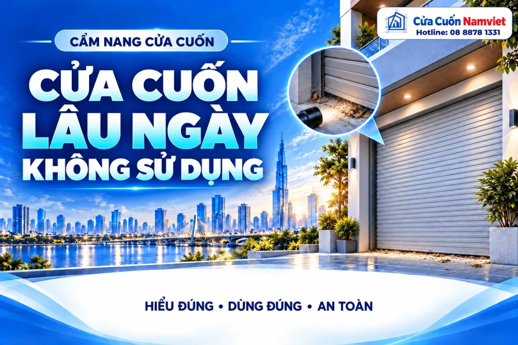 Minh họa cửa cuốn lâu ngày không sử dụng – Cửa Cuốn Namviet