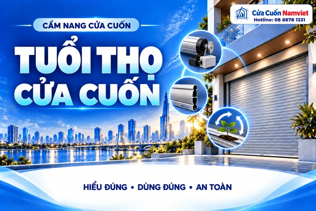 Minh họa tuổi thọ cửa cuốn – Cửa Cuốn Namviet