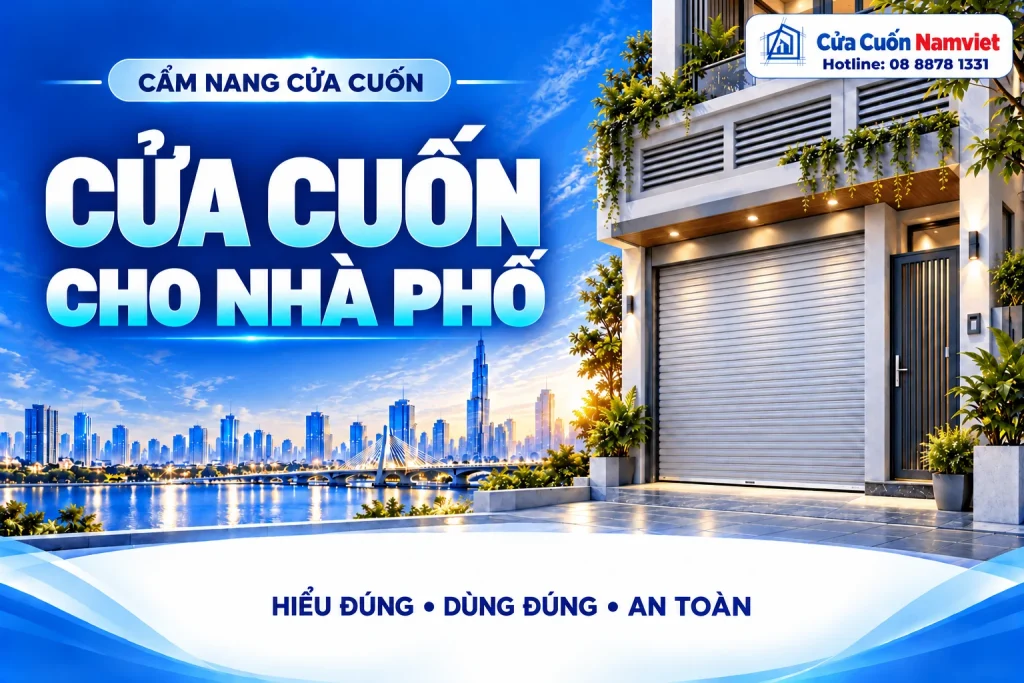 Minh họa cửa cuốn cho nhà phố – Cửa Cuốn Namviet