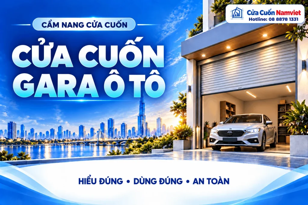 Minh họa cửa cuốn gara ô tô – Cửa Cuốn Namviet