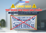 CẢNH BÁO TEM NHÃN GIẢ MẠO SẢN PHẨM CÔNG TY TNHH CỬA MINH TÂM – MITADOOR